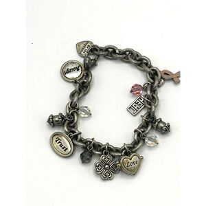 Brighton Pink Breast Cancer Charm Bracelet